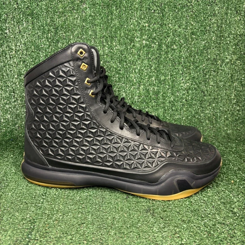 NEW Nike Kobe 10 Elite EXT High Basketball Embossed Leather‎ Black Shoes Mens 15